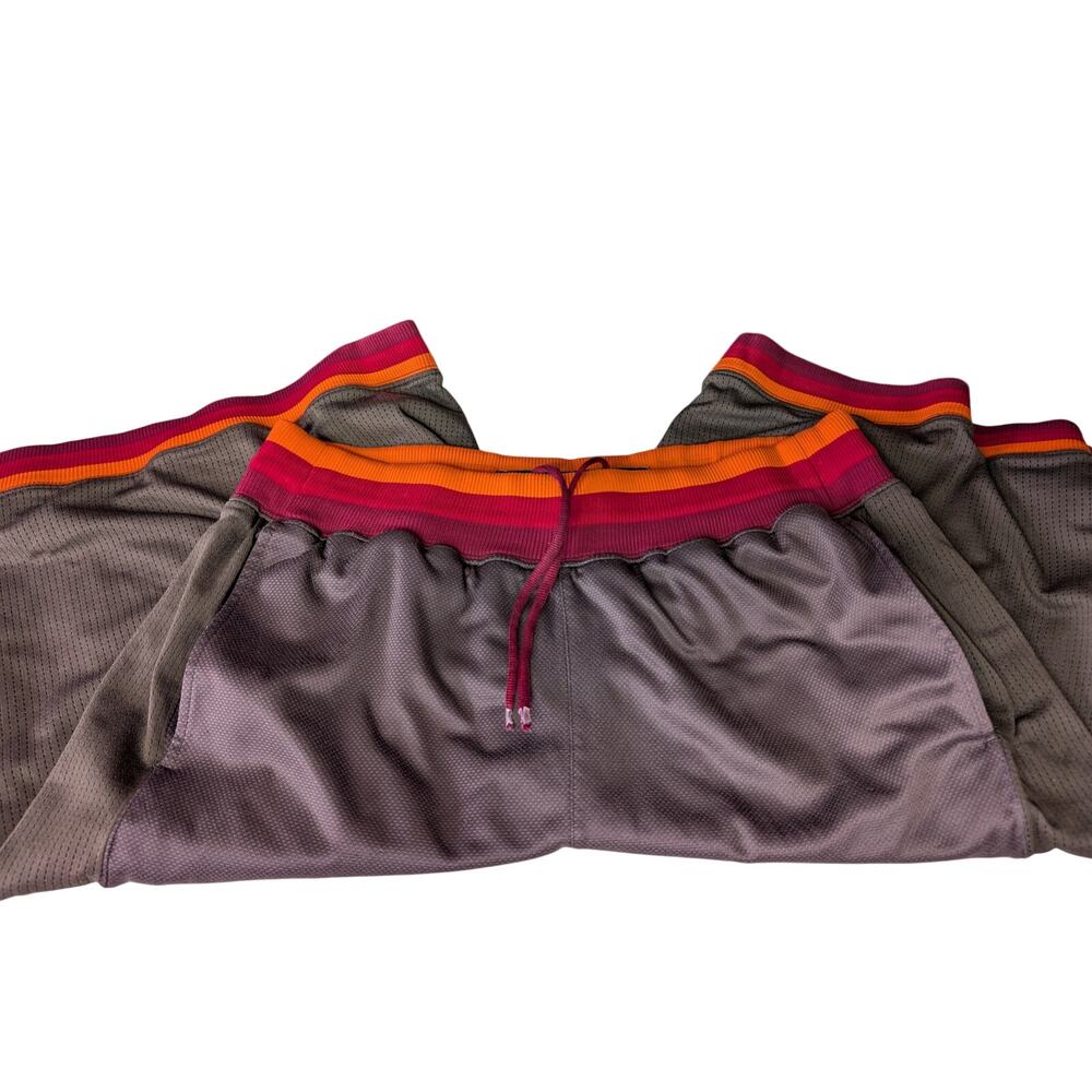 Nike Retro Varsity Stripe Mens Shorts Brown Mesh XL